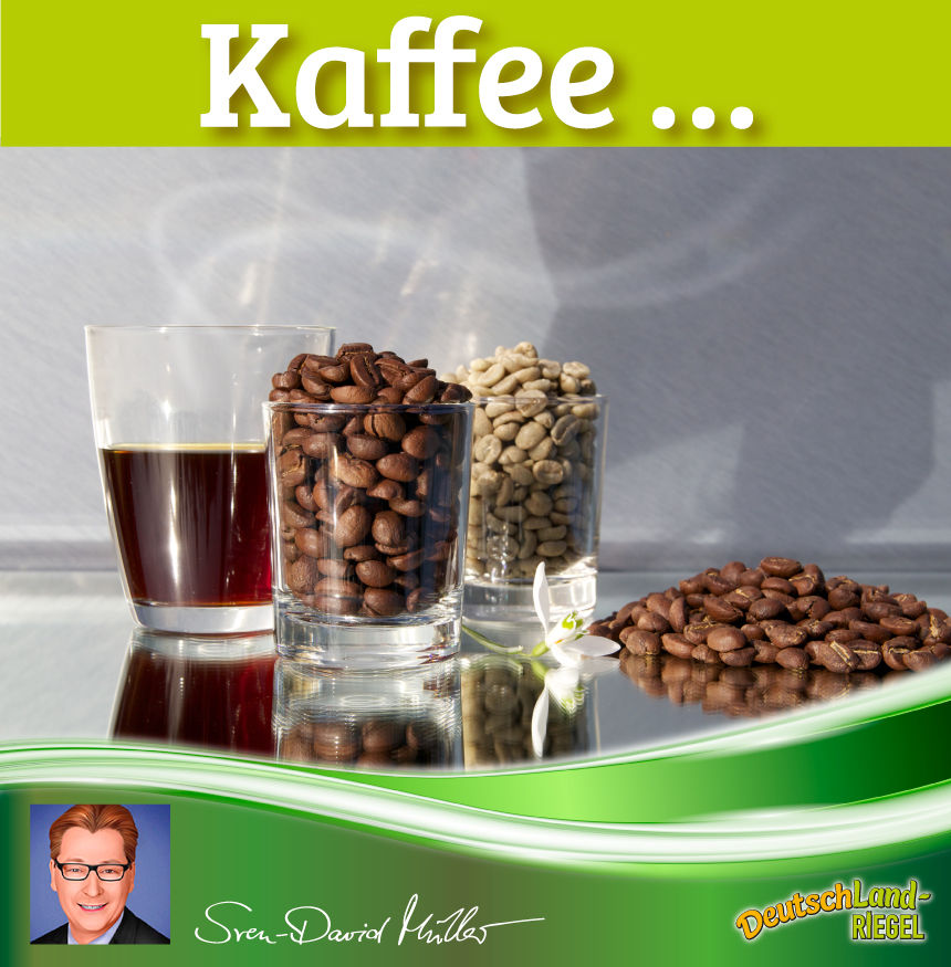Kaffee, gut oder schlecht für die Gesundheit?, Kaffeebohnen, Kaffee im Glas, Deutschland-Riegel