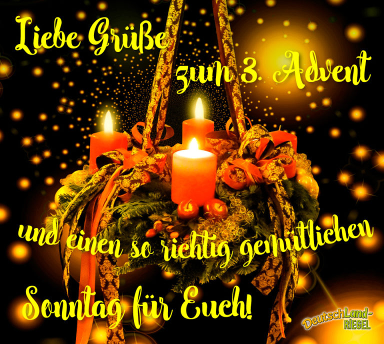 Liebe Grüße zum 3. Advent! DeutschLandRiegel