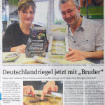 Zeitungsartikel, Volksstimme, DeutschLAnd-Riegel, blackbar, Anke HGoffmeister, Bericht über die neuen Riegel und die entstehende Plattform für regionale Produkte