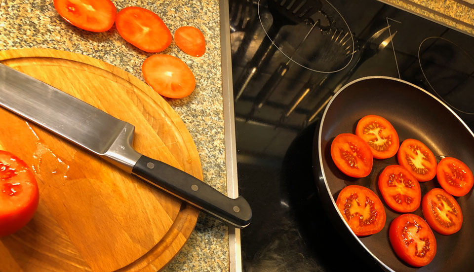 Tomatenpfanne, Rezept, lecker und gesund